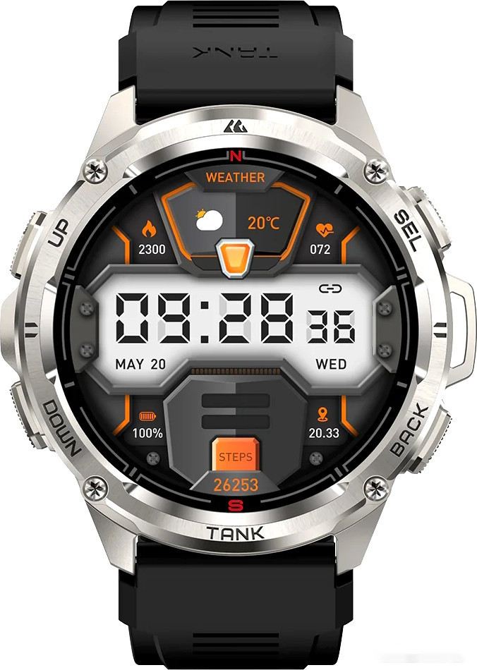 Умные часы Kospet Tank T3 Ultra (серебристый)