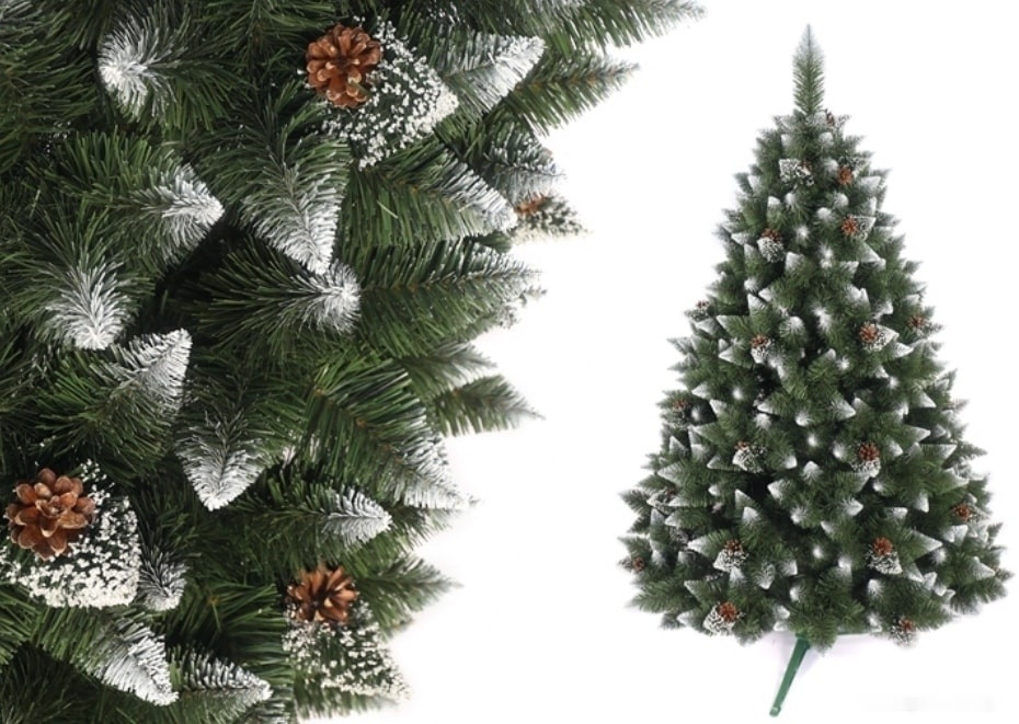 Сосна MiaMar Бриллиантовая пышная с белыми концами 1.8 м SB180F-PVC