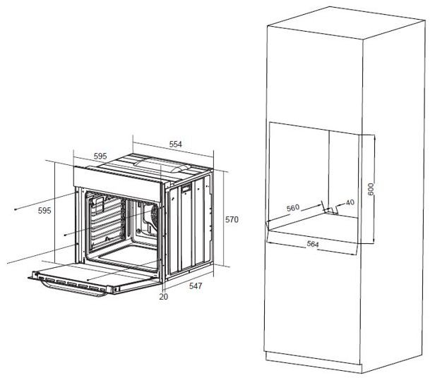 Духовой шкаф Zorg MUN616 (черный)