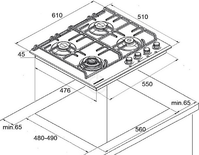 Варочная панель Kuppersberg FS 65 ANT