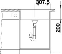 Кухонная мойка Blanco Naya 6 519638 (антрацит)