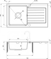 Кухонная мойка Deante Zorba ZQZ 5113 (бежевый)