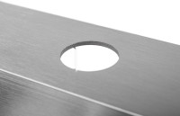 Кухонная мойка Saniteco 6550-R + Spike F9S07011 (сатин, с сифоном, дозатором и коландером)