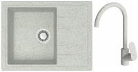 Кухонная мойка Berge BR-5850 + смеситель AM.PM Like F8007133 (серый)