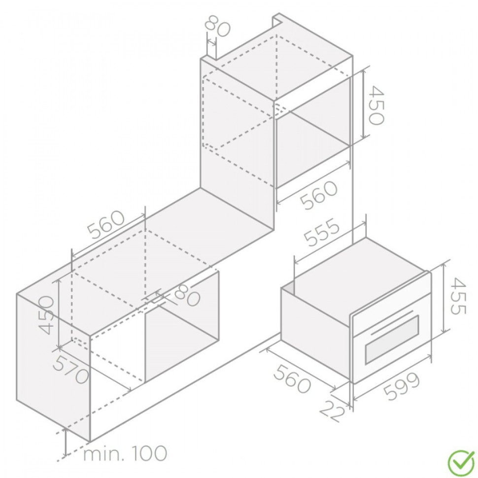 Духовой шкаф Elica Virtus Combi Steam MW 645 TFT BL