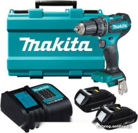 Ударная дрель-шуруповерт Makita DHP485SYE (с 2-мя АКБ, кейс)