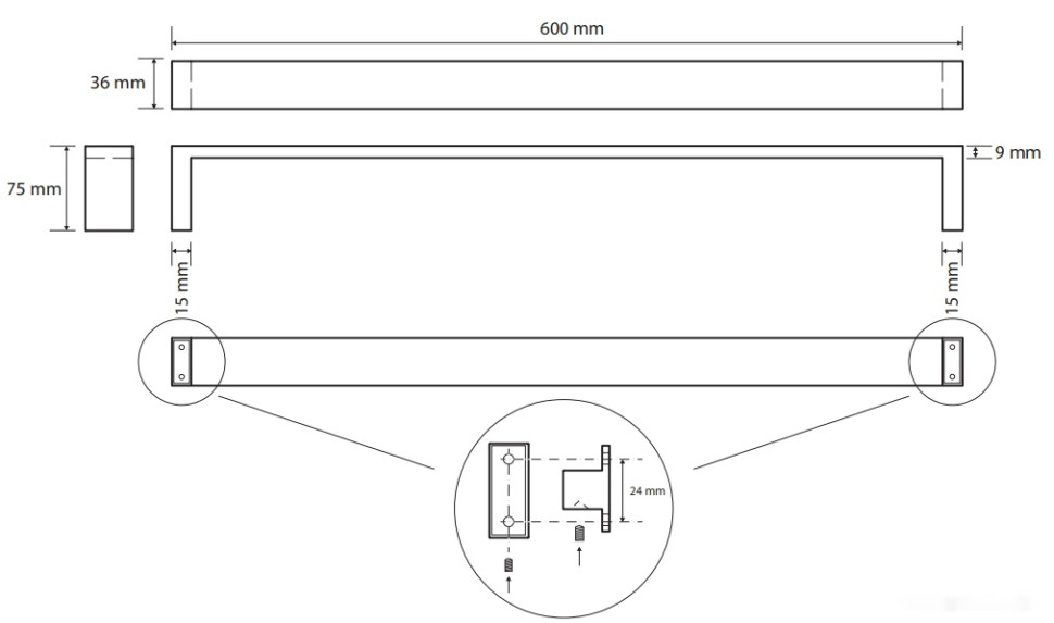 Держатель для полотенца Bemeta Gamma 145804042