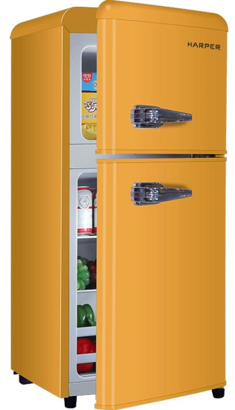 Холодильник с верхней морозильной камерой HARPER HRF-T120M (Orange)