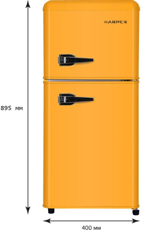 Холодильник с верхней морозильной камерой HARPER HRF-T120M (Orange)