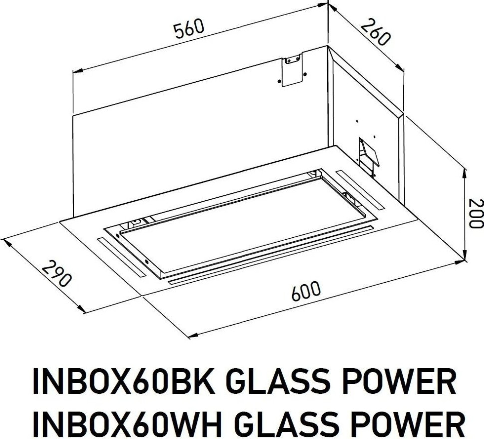 Вытяжка Meferi INBOX60WH Glass Power