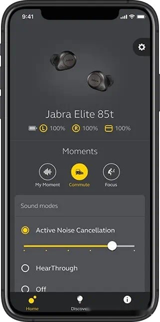 Наушники Jabra Elite 85t (титаново-черный)