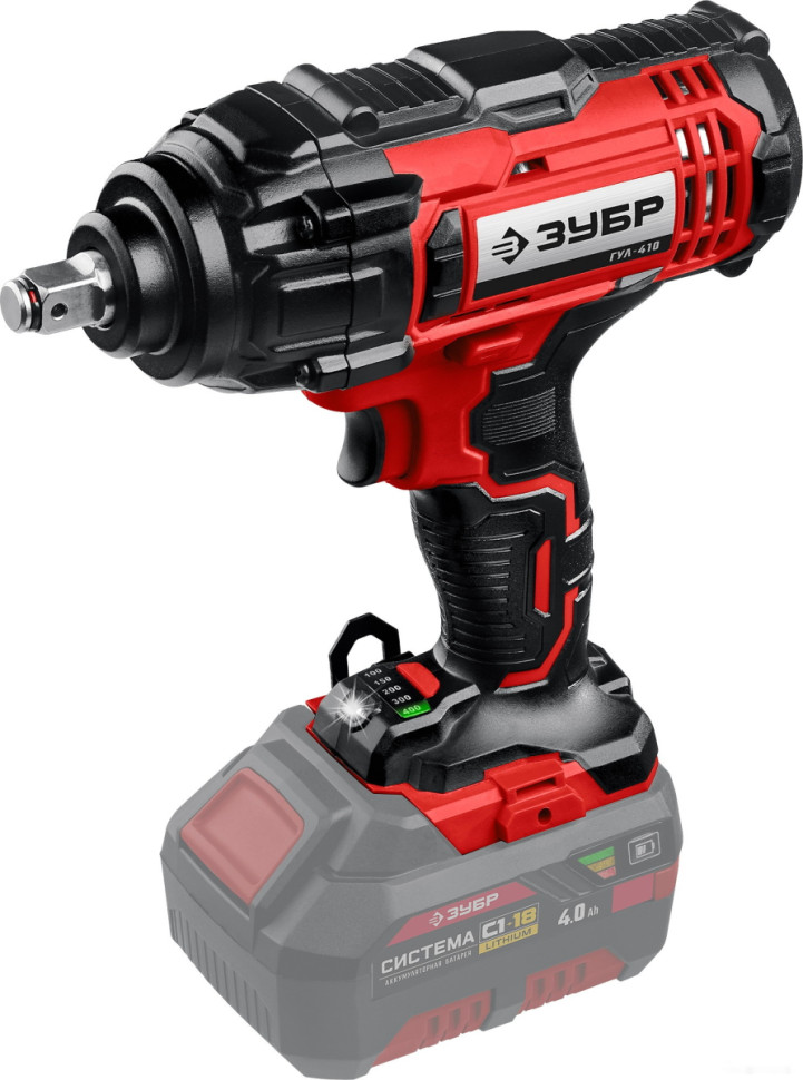 Гайковерт ЗУБР Мастер ГУЛ-410 (без АКБ)