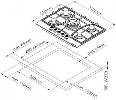 Варочная панель Kuppersberg FS 73 X