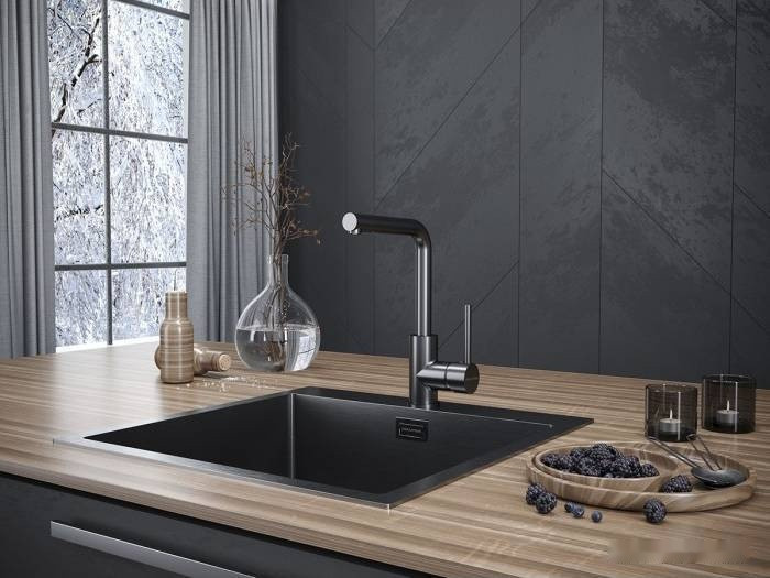 Смеситель Paulmark Honner Ho212018-GM (вороненая сталь)