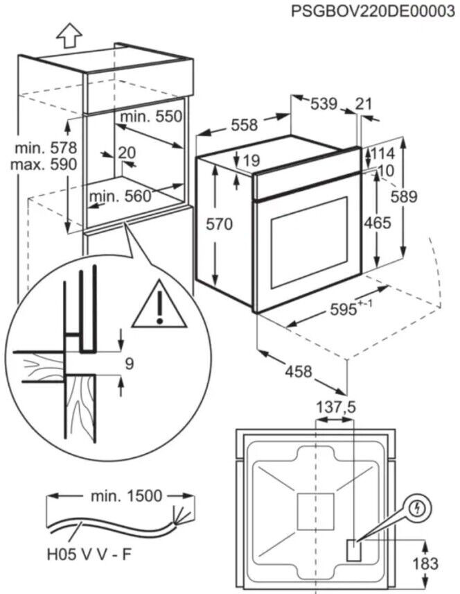 Духовой шкаф Electrolux EOF3H50BX