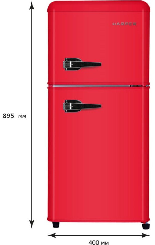 Холодильник с верхней морозильной камерой HARPER HRF-T120M (красный)