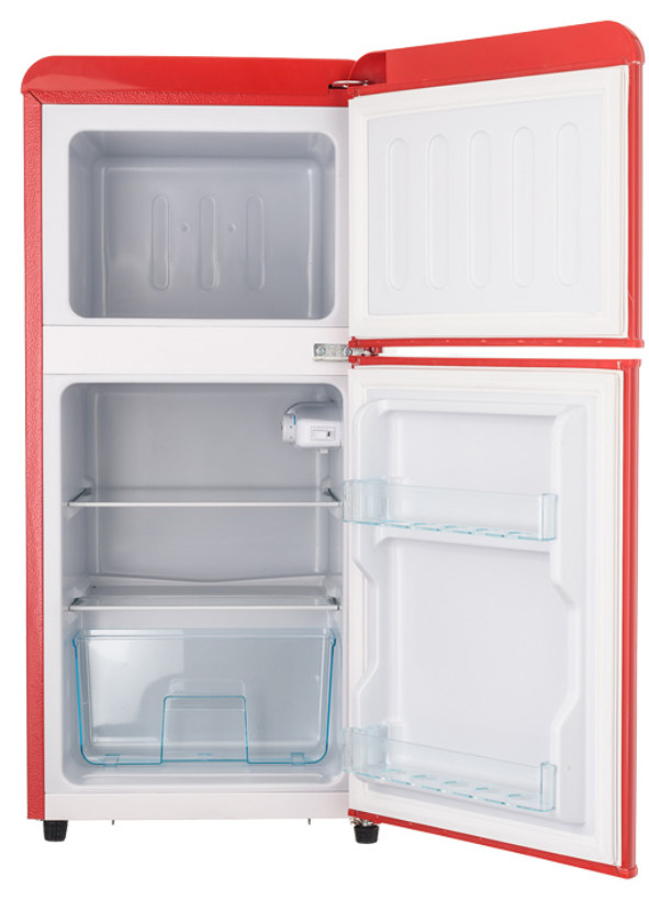 Холодильник с верхней морозильной камерой HARPER HRF-T120M (красный)