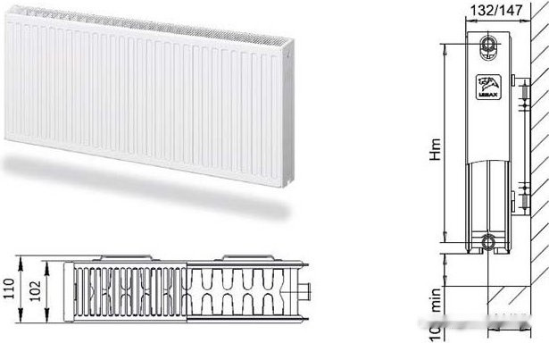 Радиатор Лемакс Compact 22 500x1800