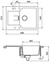 Кухонная мойка Schock Manhattan 45 D инка