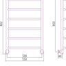 Полотенцесушитель Сунержа Галант+ 800x500 00-0200-8050