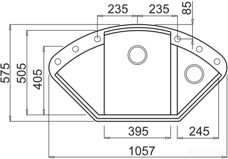 Кухонная мойка Elleci Easy CORNER M79 Aluminium