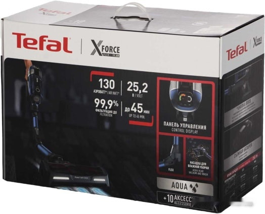 Вертикальный пылесос с влажной уборкой Tefal TY9890WO