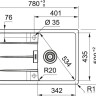 Кухонная мойка Franke Centro CNG 611/211-78 Fragranite 114.0639.687 (миндаль)