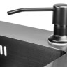 Кухонная мойка Saniteco 6045 Nano + Spike F9S07011 (сатин, с сифоном, дозатором и коландером)