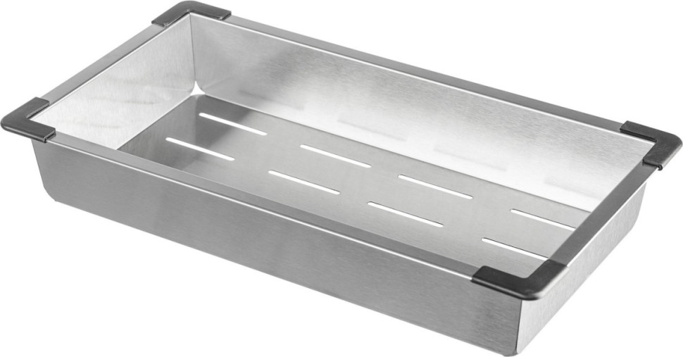 Кухонная мойка Saniteco 6045 Nano + Spike F9S07011 (сатин, с сифоном, дозатором и коландером)