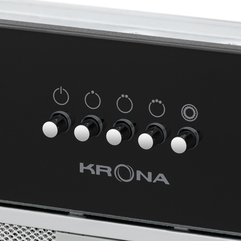 Вытяжка Krona Kate 600 Glass PB (черный)