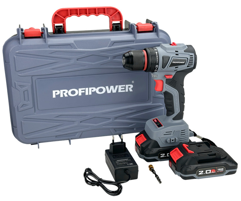 Дрель-шуруповерт Profipower MKBL-18B (с 2-мя АКБ, кейс)