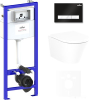 Унитаз Lavinia Boho Relfix Biore Compacto Rimless 6 в 1 75110140 (черный пластик)