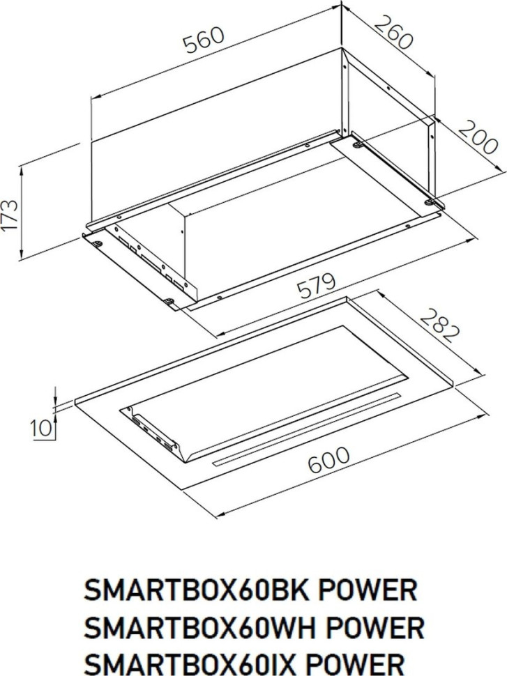 Вытяжка Meferi SMARTBOX60WH Power