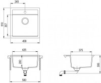 Кухонная мойка AquaSanita Tesa SQT 100 221 W Light grey