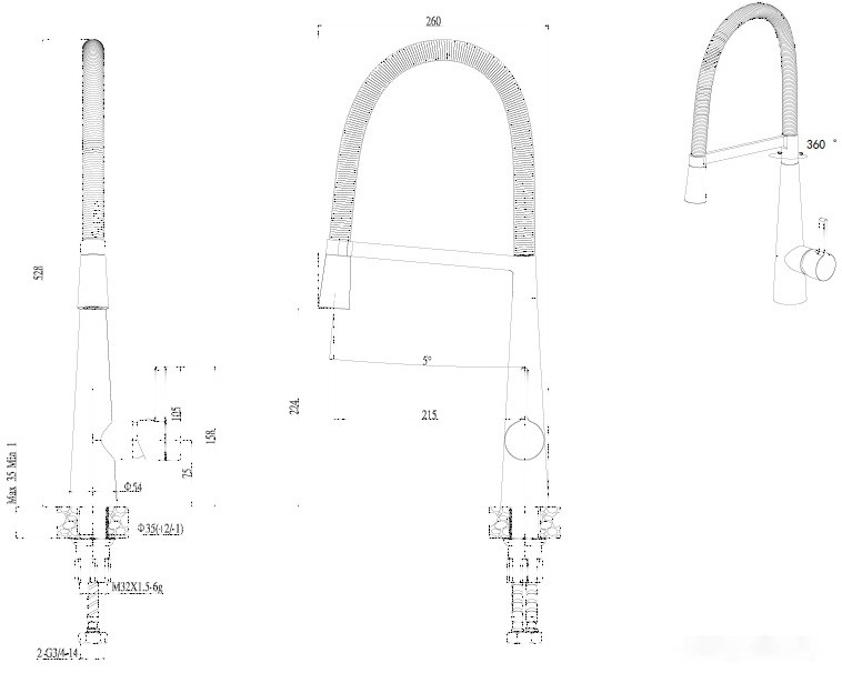 Смеситель Elleci P 01 Cromato