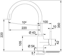 Смеситель Franke Lina XL 115.0626.020 (оникс)