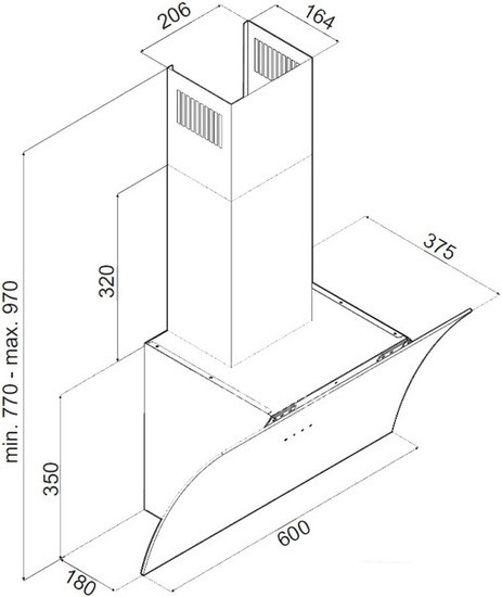 Вытяжка Ciarko River 60 (черный)