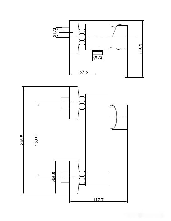 Смеситель Cersanit Elio A63046
