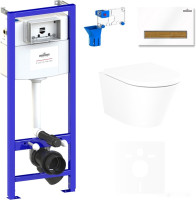 Унитаз Lavinia Boho Relfix Biore Compacto Rimless 7 в 1 75110159 (белый пластик)