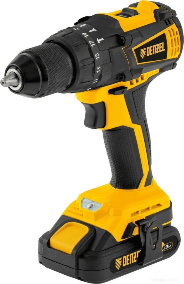 Ударная дрель-шуруповерт Denzel CIDB-IB-18-02 26130 (с 2-мя АКБ, кейс, набор оснастки)