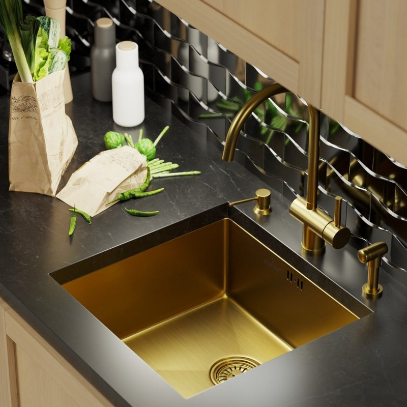 Кухонная мойка Mixline 548566 (золото, 3 мм)