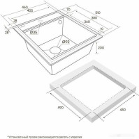 Кухонная мойка Paulmark PM114651-AN