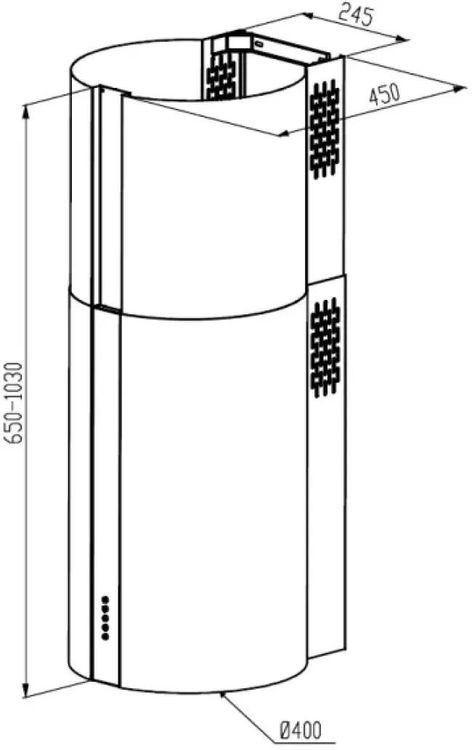 Вытяжка Meferi TUBE40BK Power
