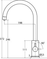 Смеситель AquaSanita Sabiaduo 2963 110 beige
