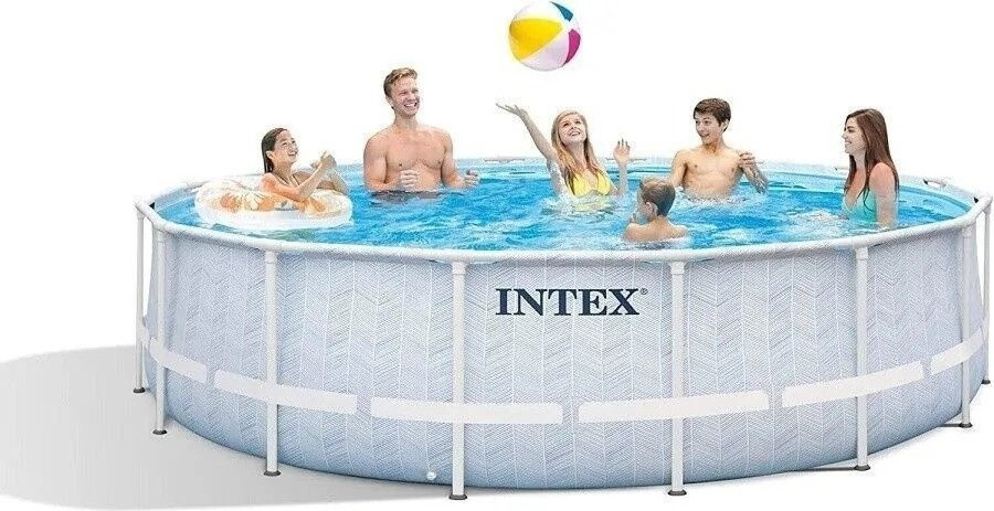 Бассейн INTEX Prism Frame Chevron 26746 (488х122)