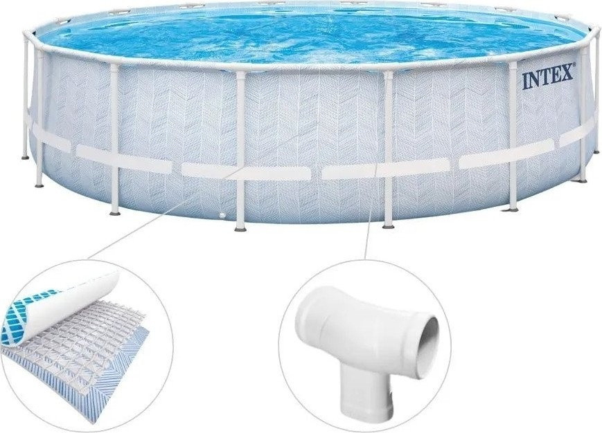 Бассейн INTEX Prism Frame Chevron 26746 (488х122)