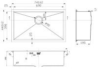 Кухонная мойка Zorg INOX RX-7444