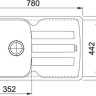 Кухонная мойка Franke AZG 611-78 серый