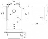 Кухонная мойка Granula 3801 алюминиум