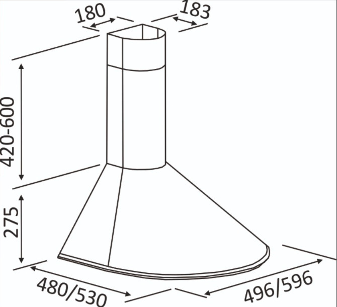 Вытяжка ZorG Technology Viola 750 50 M черная